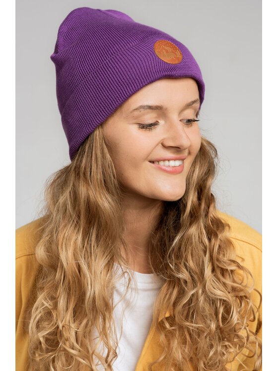Kabak Kabak Czapka klasyczna beanie Fioletowy