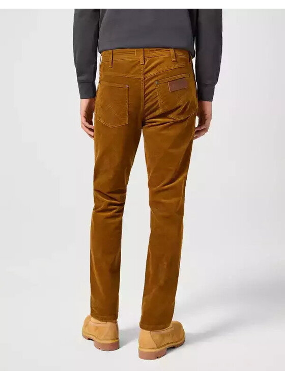 Wrangler Wrangler Spodnie materiałowe GREENSBORO Brązowy Regular Fit