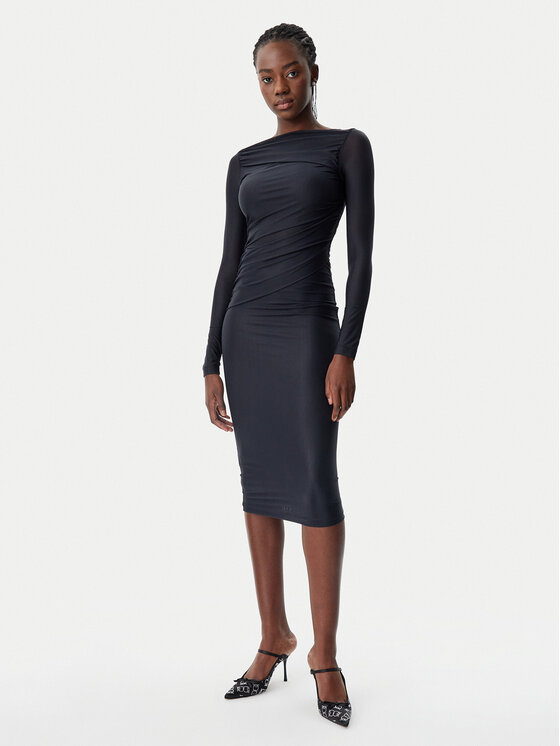 PINKO PINKO Koktejlové šaty 104838 A2H1 Z99 Čierna Slim Fit