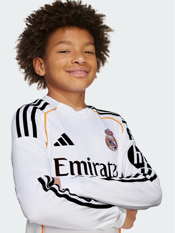 adidas adidas Koszulka techniczna Real Madrid 25/26 Long Sleeve Home Jersey Biały Regular Fit