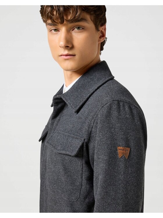 Wrangler Wrangler Kurtka koszulowa Transitional Jacket Szary Regular Fit