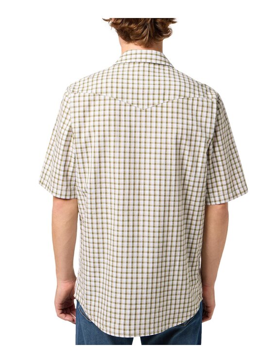 Wrangler Wrangler Koszula 112350579 Zielony Regular Fit