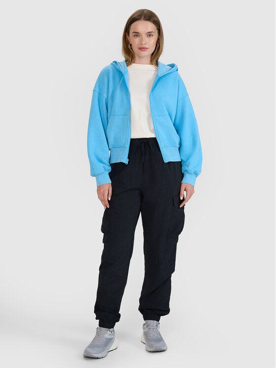 4F 4F Bluza MIDSHOP TEXTILE Niebieski Oversize