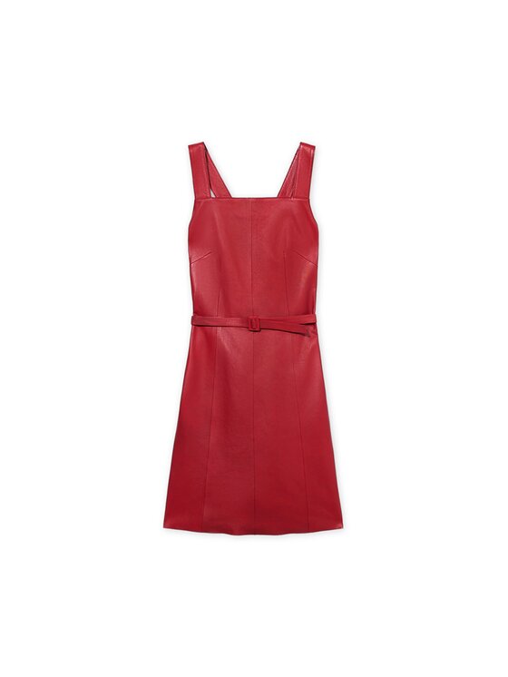 Trussardi Trussardi Sukienka skórzana 7876A001827N016 Czerwony A-Line Fit