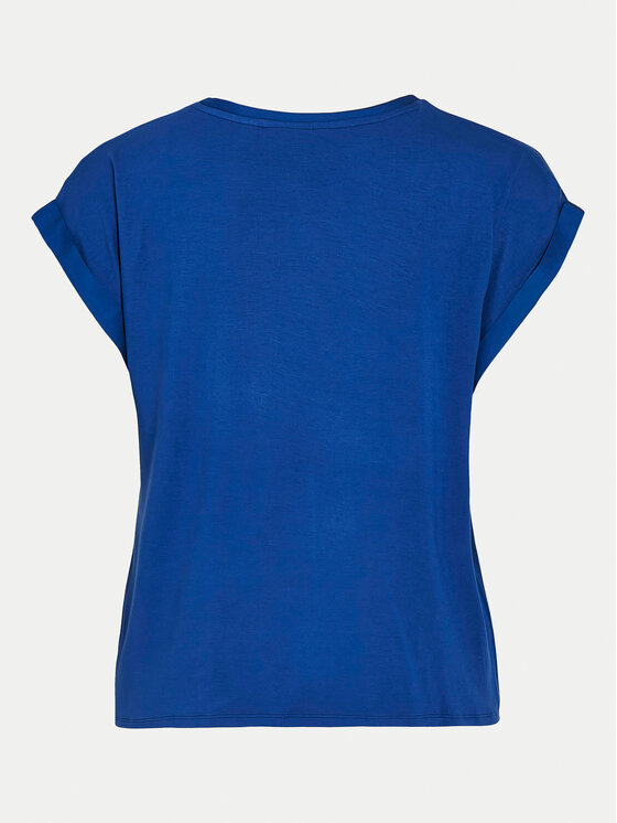 Vila Vila T-Shirt Ellette 14059563 Niebieski Regular Fit