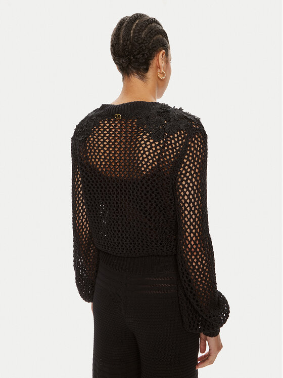 TWINSET TWINSET Kardigan 241TT3122 Czarny Regular Fit