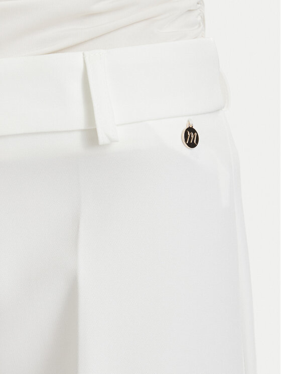 Maryley Maryley Pantaloni di tessuto 26EB52Z/43VA Crema Regular Fit