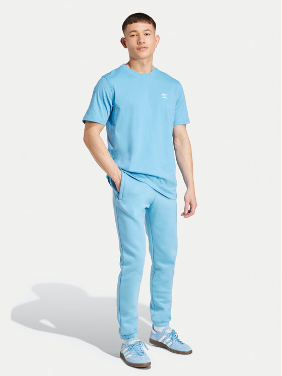 adidas adidas Tricou Trefoil Essentials IZ2099 Albastru celest Regular Fit