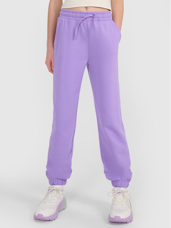 4F 4F Spodnie dresowe BASIC+ Fioletowy Oversize