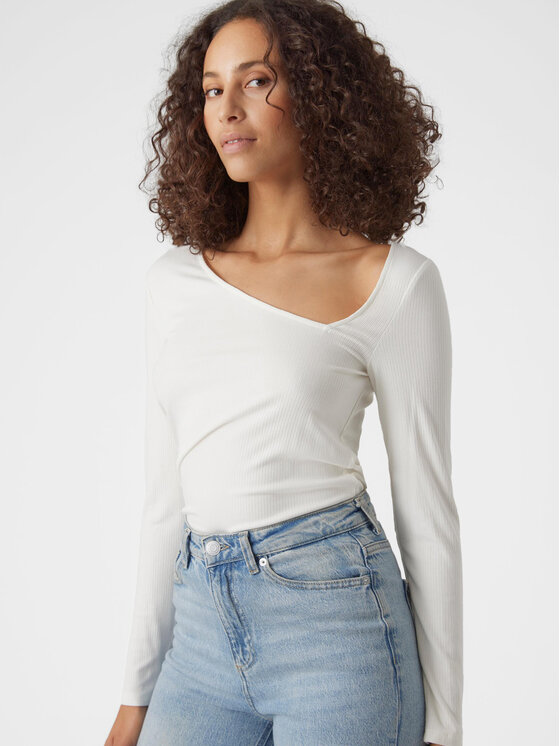 Vero Moda Vero Moda Bluzka Carina 10301178 Biały Regular Fit