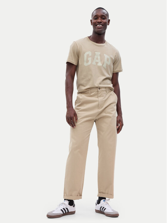 Gap Gap T-Shirt 663921-01 Beżowy Regular Fit