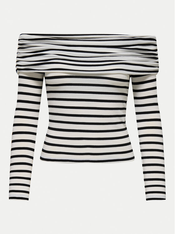 ONLY ONLY Majica Glamour 15339759 Bijela Slim Fit