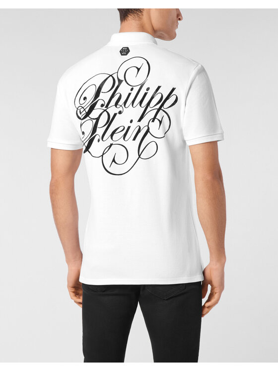 PHILIPP PLEIN PHILIPP PLEIN Polo 24703 Biały Slim Fit