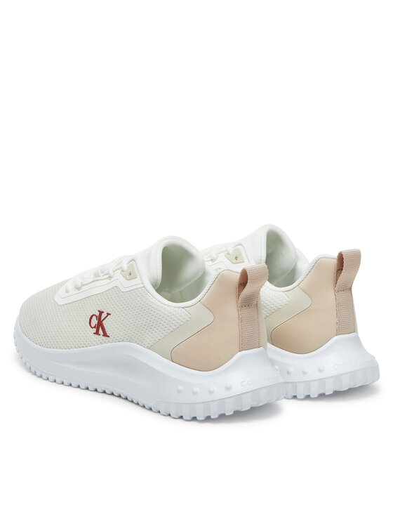 Calvin Klein Jeans Calvin Klein Jeans Sneakersy Eva Runner L-Up Mix Mesh Logo Ck YW0YW01851 Biela