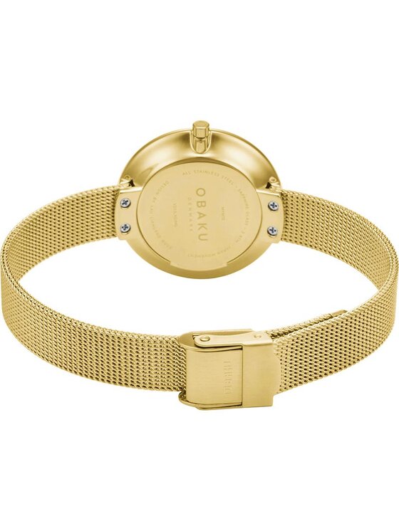 Obaku Obaku Zegarek V233LXGIMG Złoty