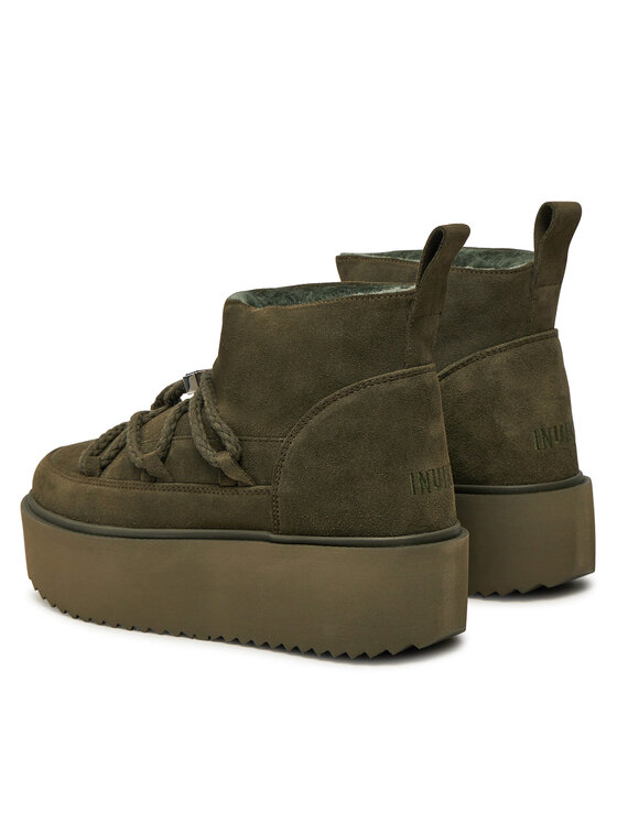 Inuikii Inuikii Čizme za snijeg Classic Low Platform 75204-004 Kaki
