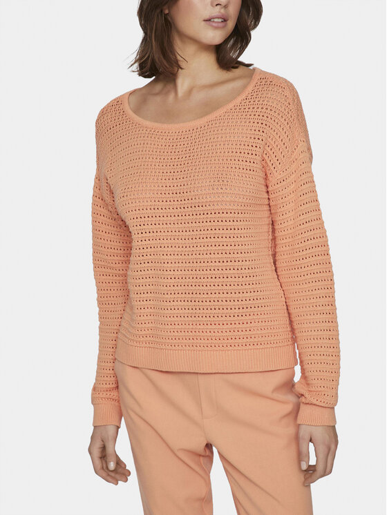 Vila Vila Kampsun Bellisina 14089578 Oranž Regular Fit