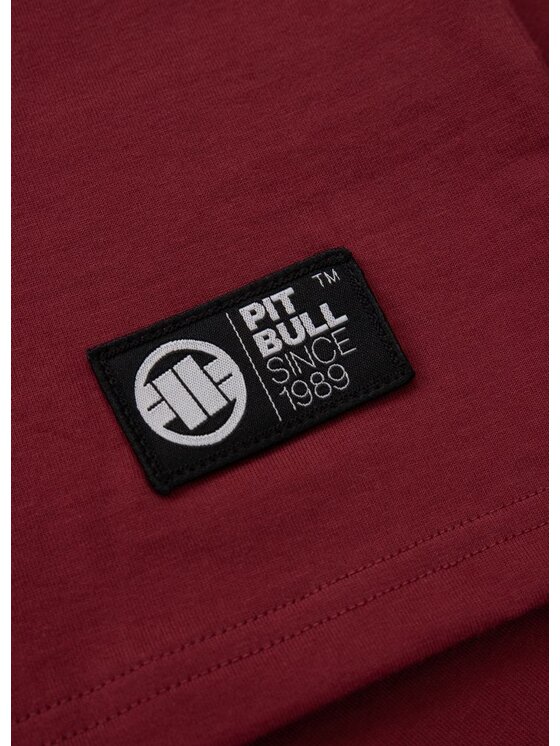 PITBULL PITBULL T-Shirt Koszulka No Logo 20 XL Bordowy Regular Fit