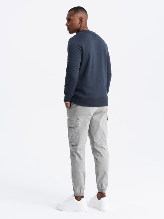 Ombre Ombre Mikina OM-SSPS-0181 Modrá Regular Fit