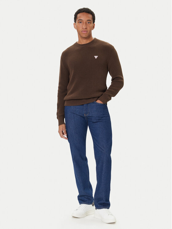 Guess Jeans Guess Jeans Svetr M4BR30 Z3HM1 Hnědá Regular Fit
