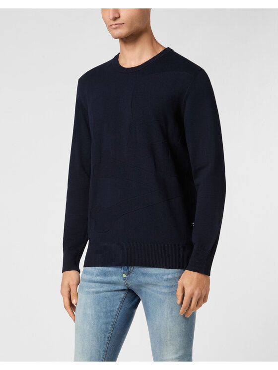 PHILIPP PLEIN PHILIPP PLEIN Longsleeve 9487 Celeste Regular Fit