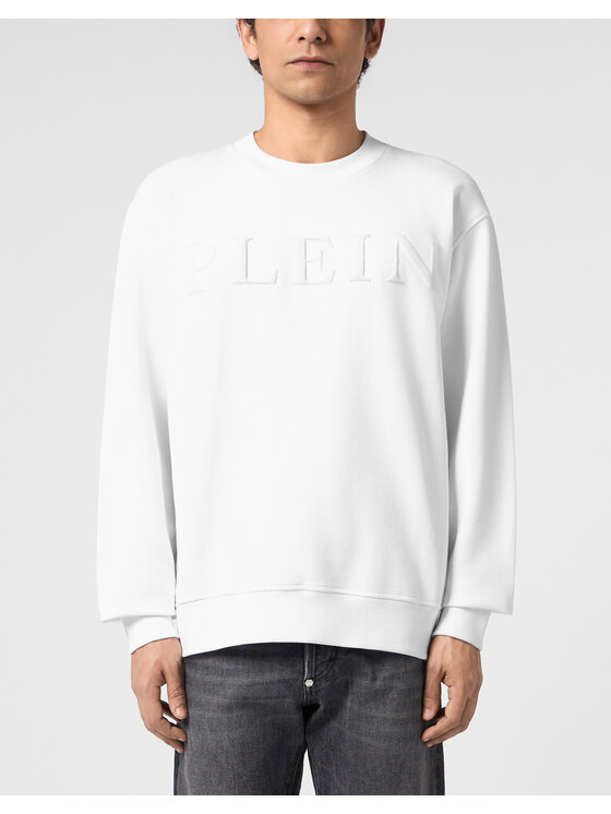 PHILIPP PLEIN PHILIPP PLEIN Mikina 31310 Biela Regular Fit