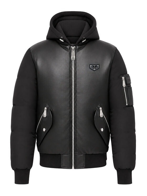 PHILIPP PLEIN PHILIPP PLEIN Kurtka bomber 31548 Czarny Regular Fit