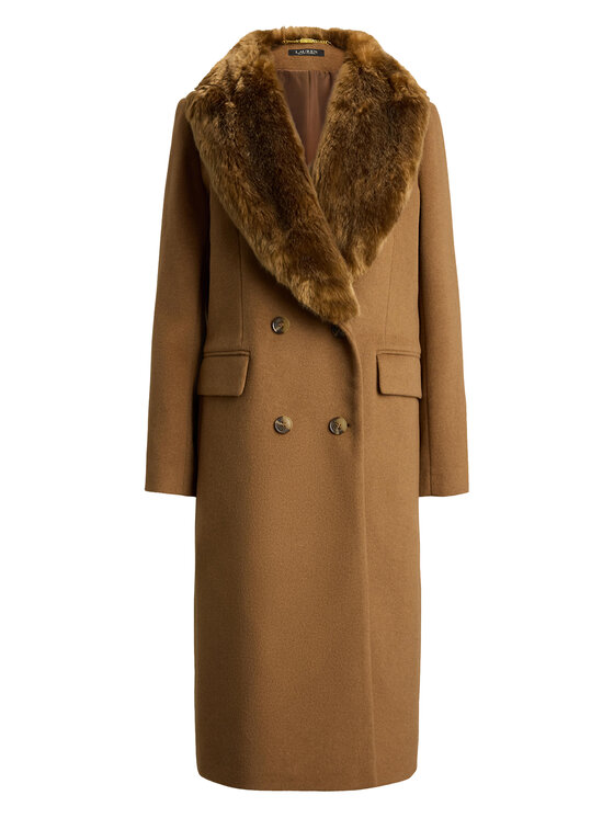 LAUREN RALPH LAUREN LAUREN RALPH LAUREN Вовняне пальто 297P23450001 Світло-коричневий Oversize
