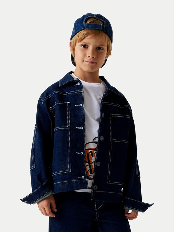 Guess Guess Jeansjacke L6GL02 D8110 Dunkelblau Regular Fit