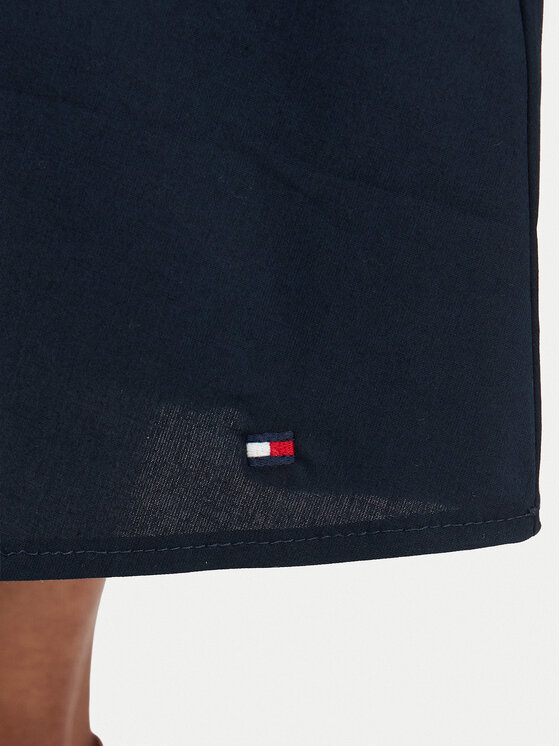 Tommy Hilfiger Tommy Hilfiger Ljetna haljina Gold Btn WW0WW49628 Tamnoplava A-Line Fit