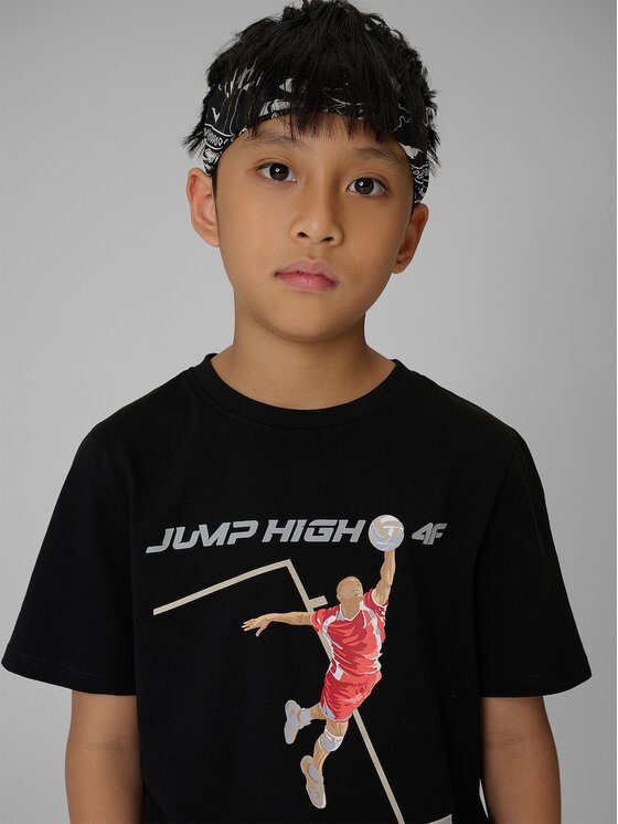 4F 4F T-Shirt 4FJRAW26TTSHM4345-20S Czarny Regular Fit