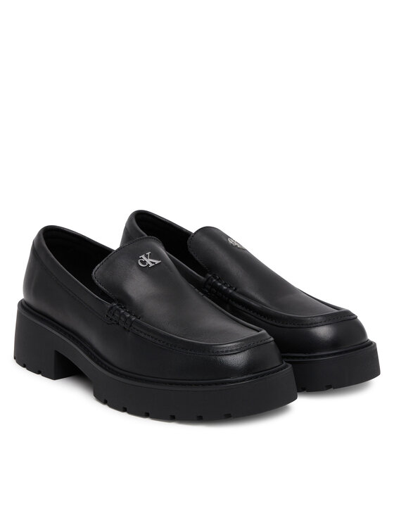 Calvin Klein Jeans Calvin Klein Jeans Slipper Chunky Cupsole Ru Patch Lth YW0YW01862 Schwarz