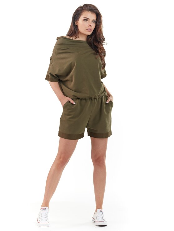 Awama Awama Kombinezon A216 Khaki Basic Fit