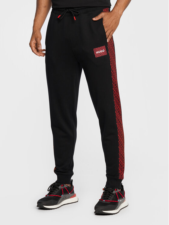 HUGO Hugo Dressipüksid Dacino 50472725 Must Regular Fit