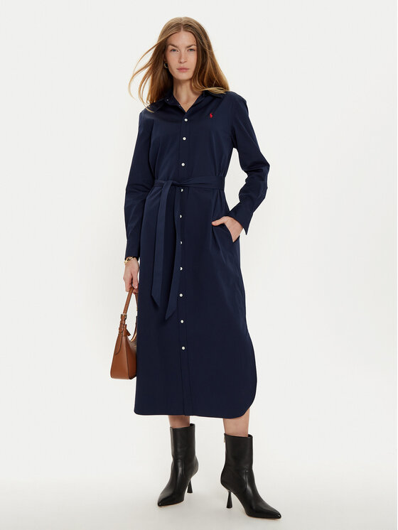 Polo Ralph Lauren Polo Ralph Lauren Srajčna obleka 211944007003 Mornarsko modra Regular Fit
