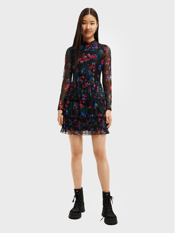 Desigual Desigual Igapäevane kleit MONSIEUR CHRISTIAN LACROIX Sea 22WWVK41 Must Regular Fit