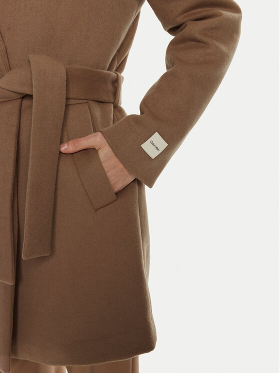 Calvin Klein Calvin Klein Cappotto di lana K20K207700 Beige Regular Fit