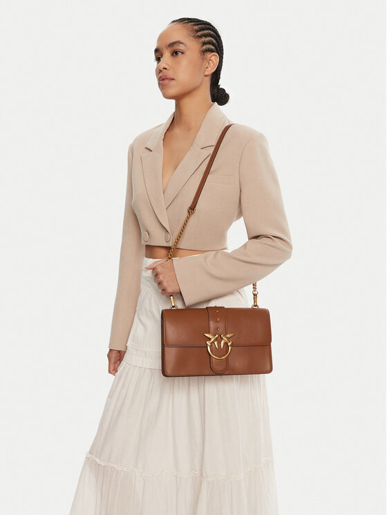 PINKO PINKO Kabelka Love One Classic ST.CL Al 25-26 PLTT 105857 A0F1 Hnědá