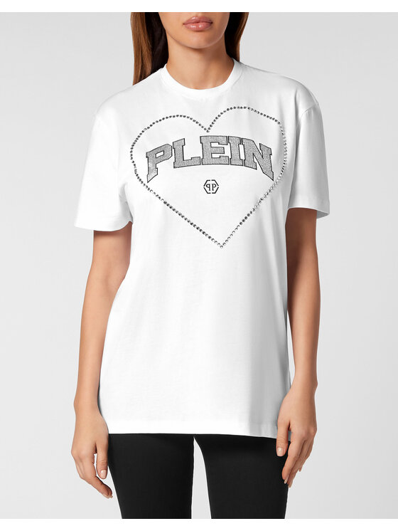 PHILIPP PLEIN PHILIPP PLEIN T-Shirt 19389 Biały Over Fit