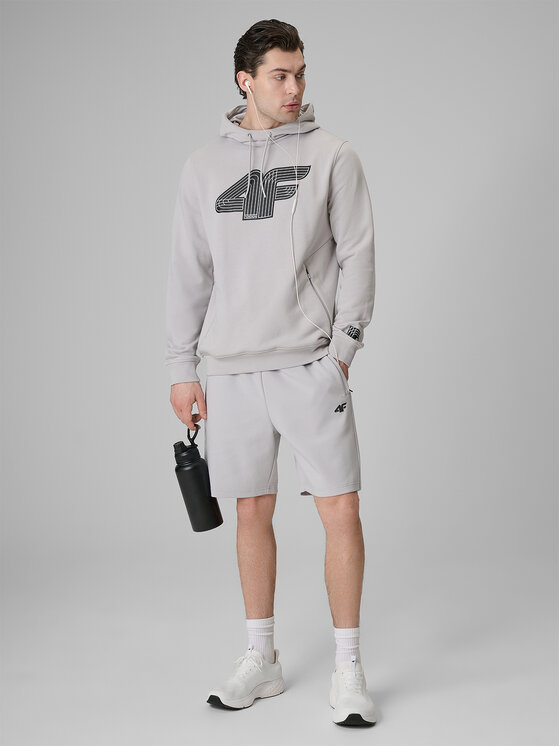 4F 4F Szorty sportowe COMMERCIAL 3 Szary jasny Regular Fit