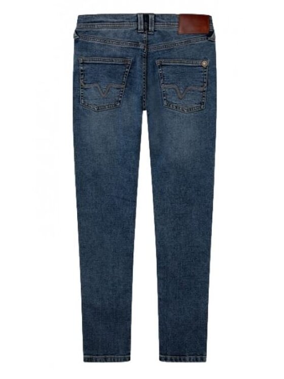 Pepe Jeans Pepe Jeans Kalhoty z materiálu PB200527IK3 000 Modrá Regular Fit