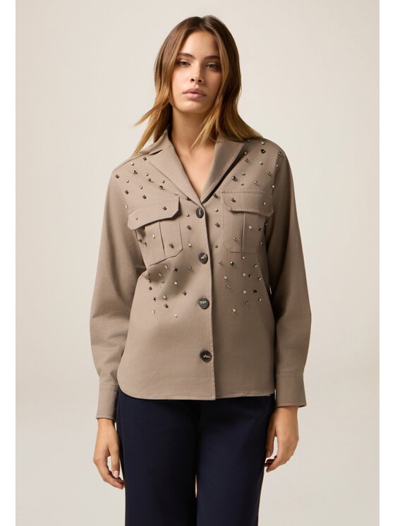 Oltre Oltre Koszula 5029R003124N002 Écru Regular Fit