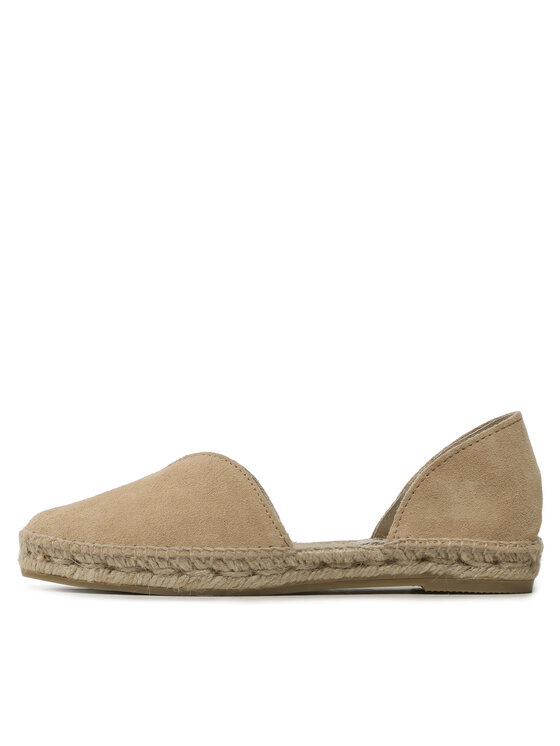 Manebi Manebi Espadrilles Suede Open-Side Flats K 1.1 O0 Beige