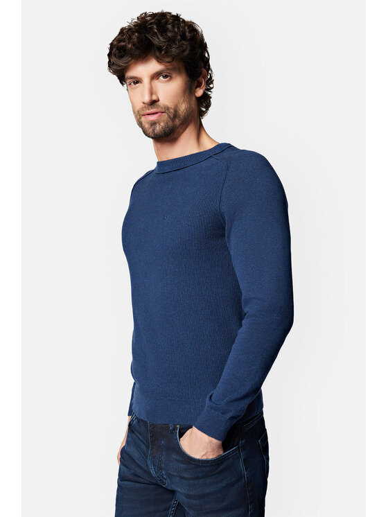 Lancerto Lancerto Sweter Andrei SW073223000097 Granatowy Regular Fit