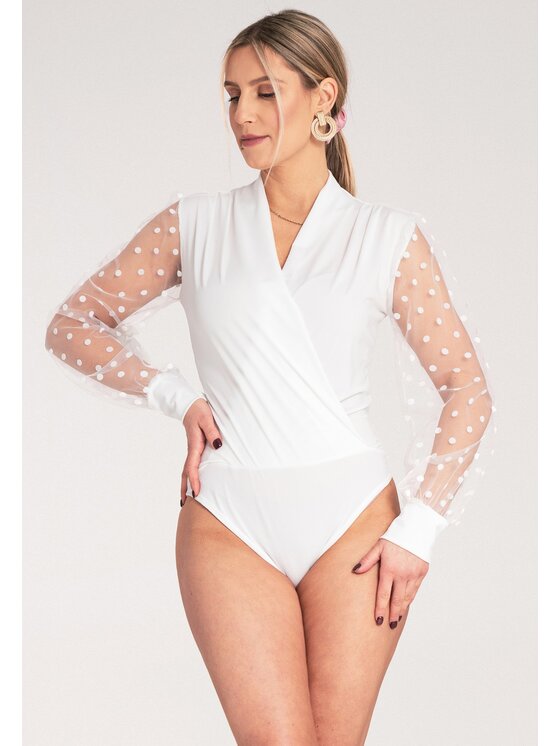 FIGL FIGL Body M1145 Biały Fitted Fit