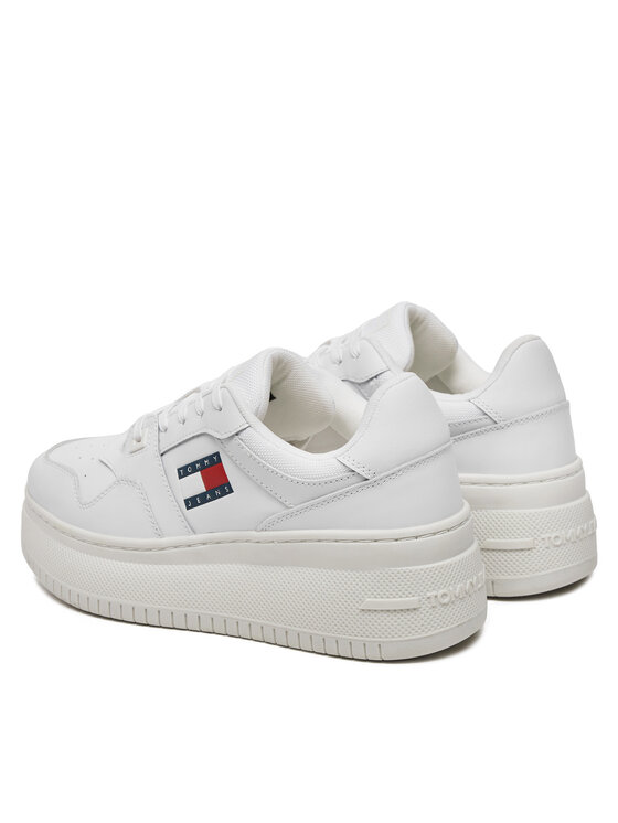 Tommy Jeans Tommy Jeans Sneakersy Tjw Retro Basket Flatform Ess EN0EN02506 Bílá