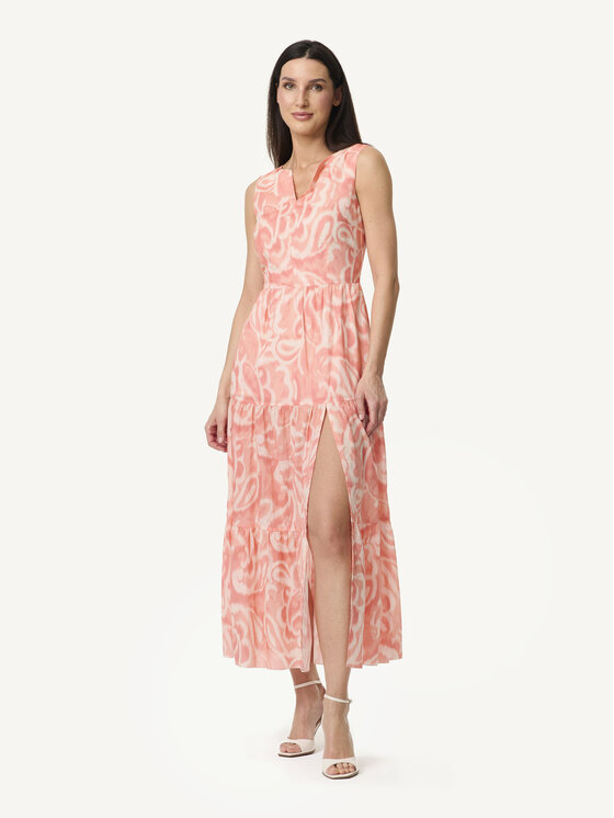 KMX KMX Sukienka letnia 923430016 Pomarańczowy Flare Fit