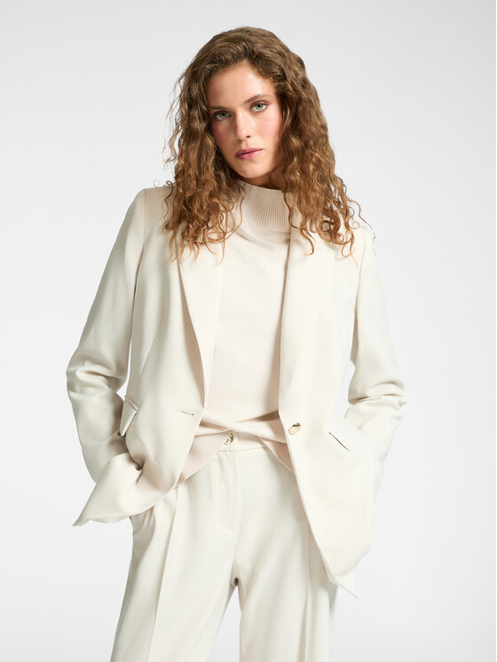 Elena Mirò Elena Mirò Giacca di transizione Q126P000059N051 Bianco Regular Fit