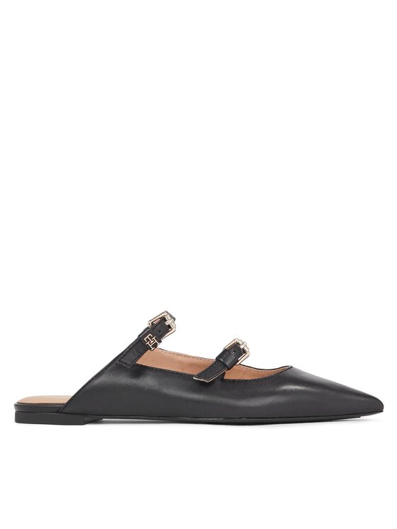 Tommy Hilfiger Tommy Hilfiger Plätud Th Pointy Leather Mule FW0FW07722 Must