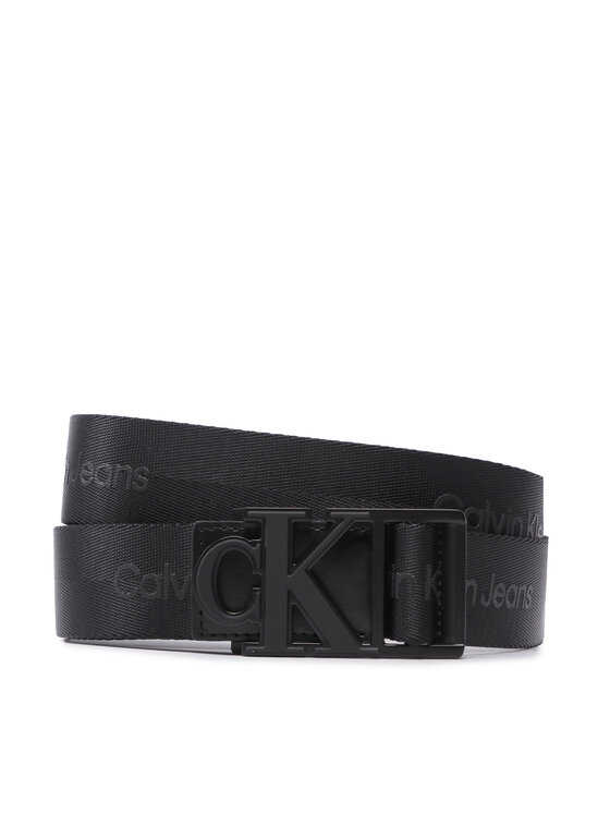 Calvin Klein Jeans Мъжки колан Monogram Logo Webbing Belt 35Mm K50K510475 Черен